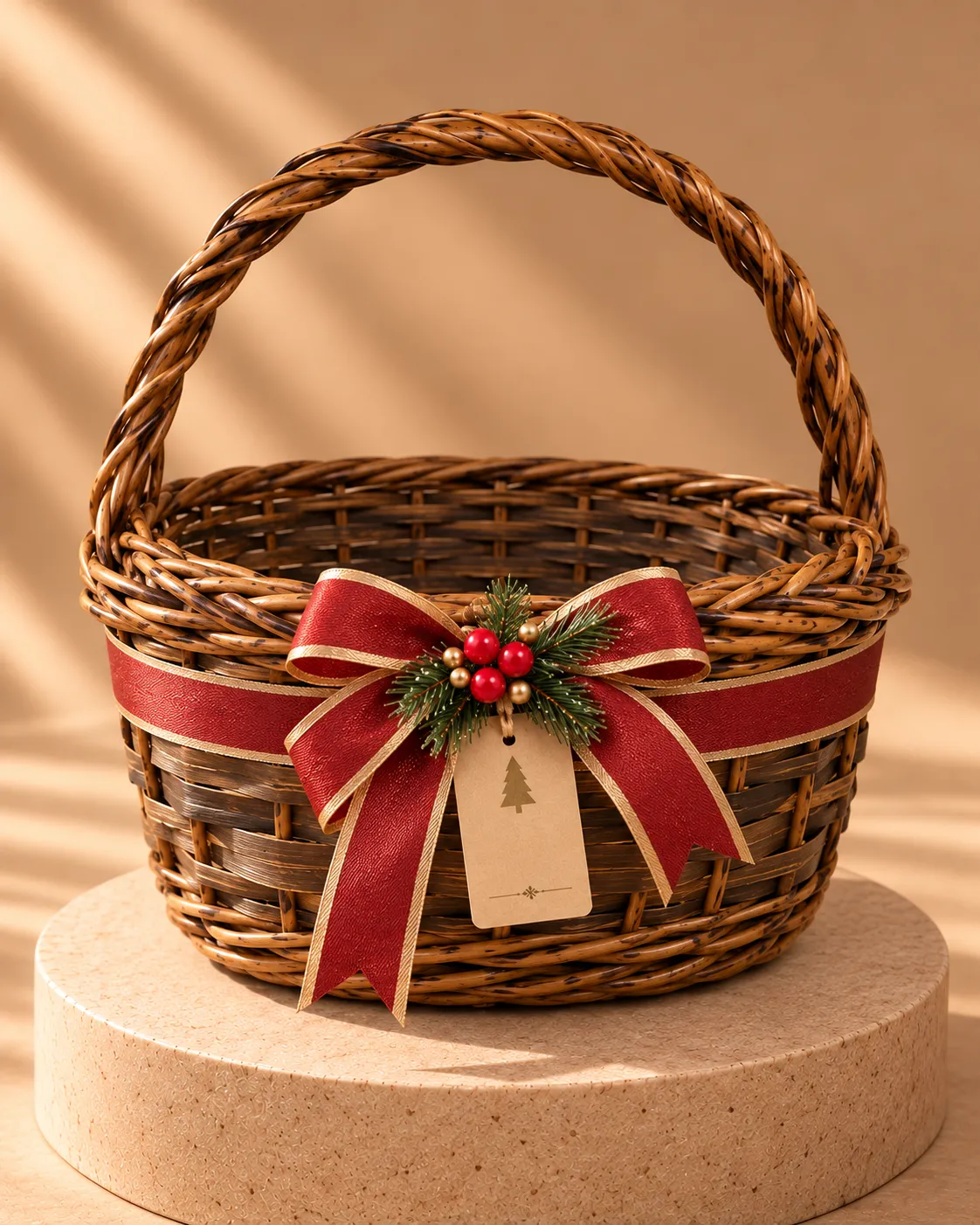 Canasta Premium de Mimbre Personalizada